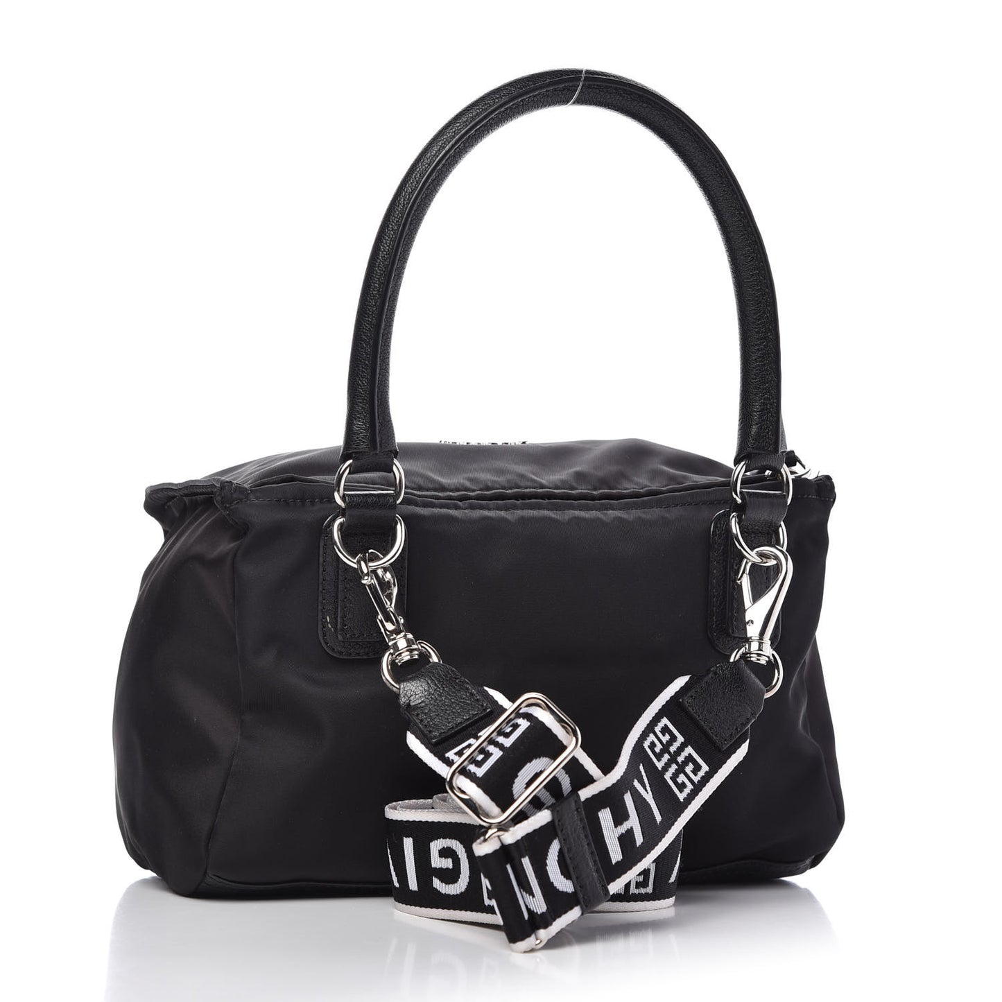 Nylon Small Pandora Logo Strap Black