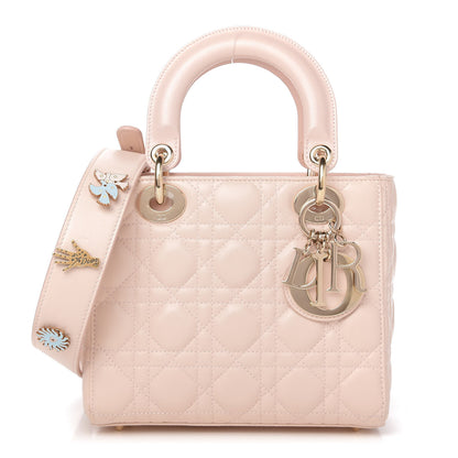 Christian Dior Lambskin Cannage Small Lucky Badges My Lady Dior Pink 1 of 10