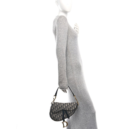 Christian Dior Oblique Saddle Bag Blue 2 of 11