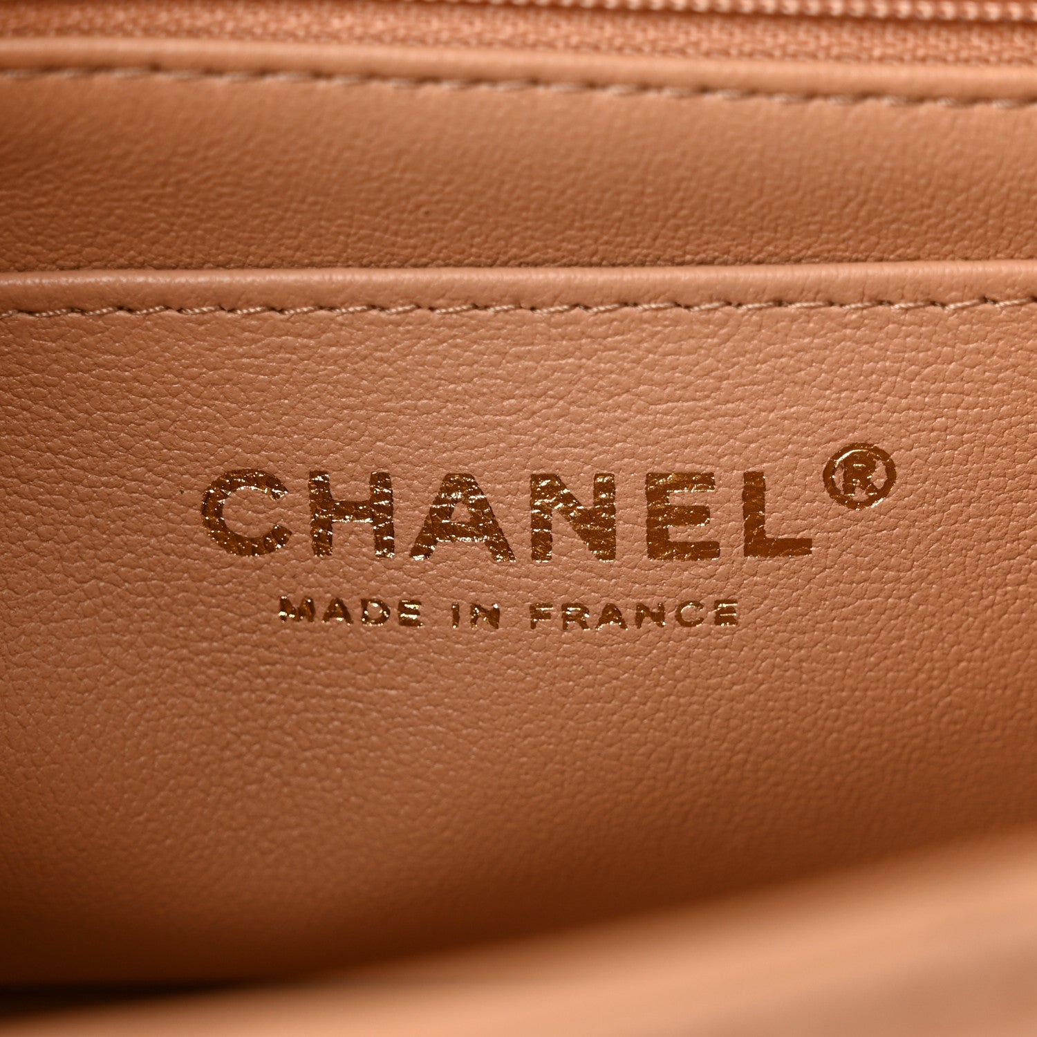 Chanel Lambskin Quilted Mini Top Handle Rectangular Flap Beige 6 of 11