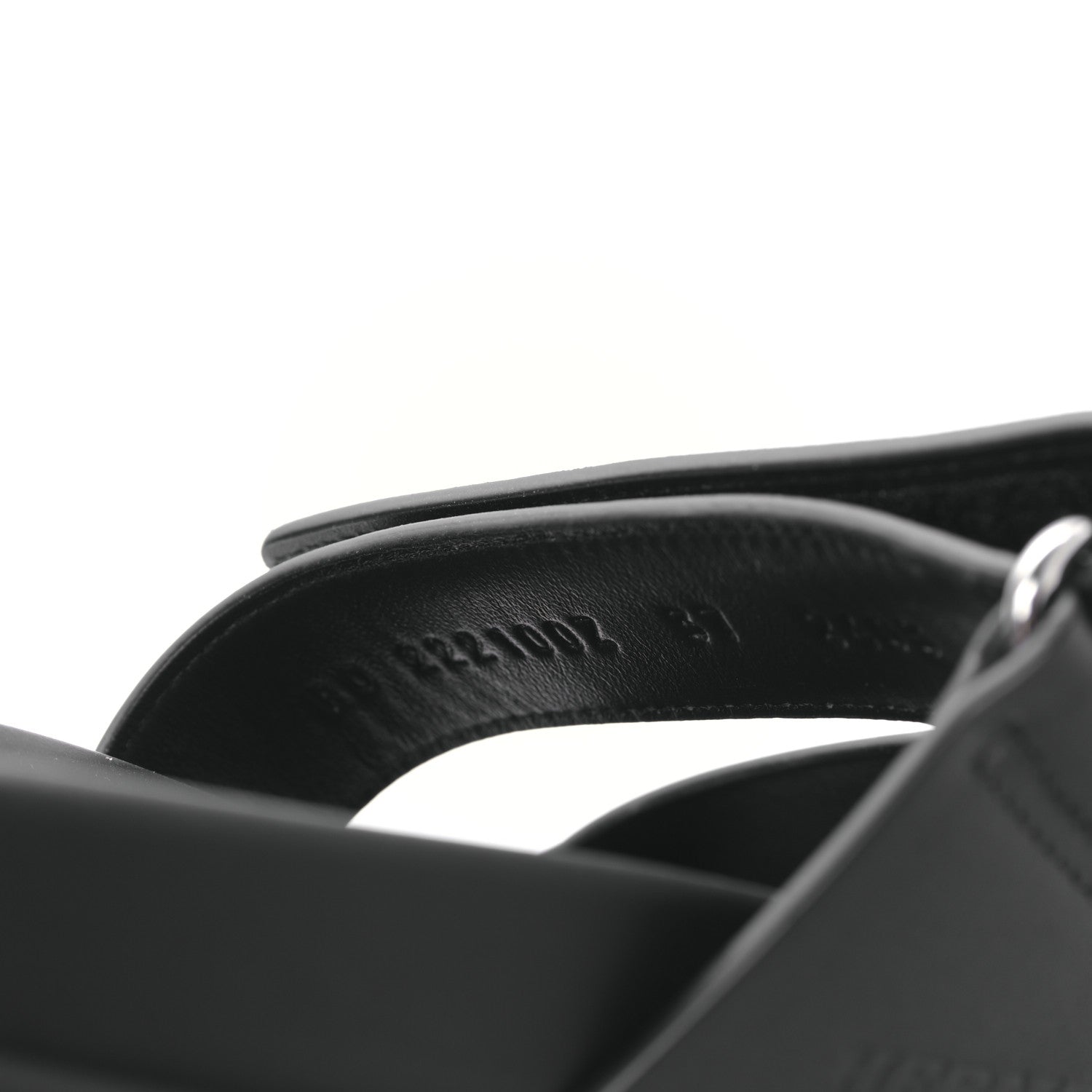 Hermes Calfskin Womens Chypre Sandals 37 Black 8 of 8