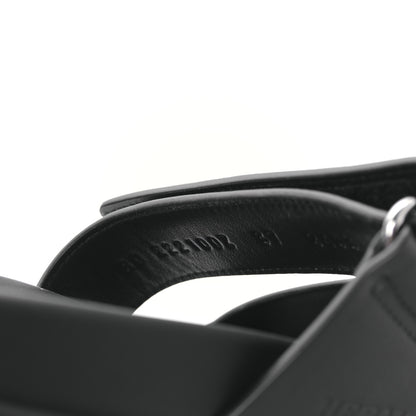 Hermes Calfskin Womens Chypre Sandals 37 Black 8 of 8