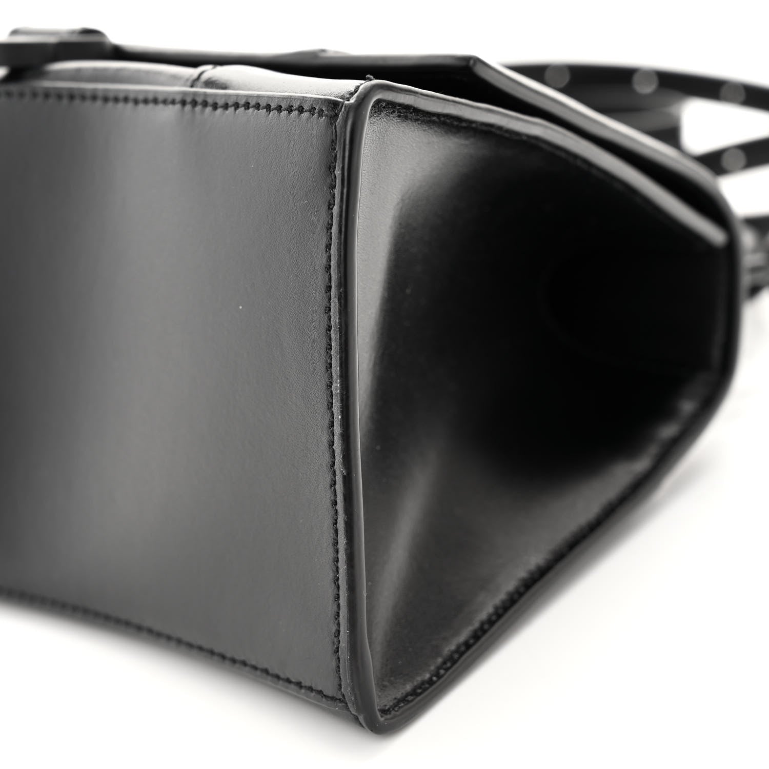 Balenciaga Shiny Box Calfskin Monochrome Small Hourglass Top Handle Bag Black 9 of 9