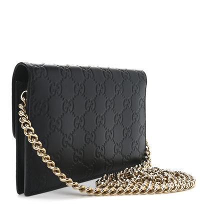 Gucci Guccissima Icon Chain Wallet Black 3 of 10