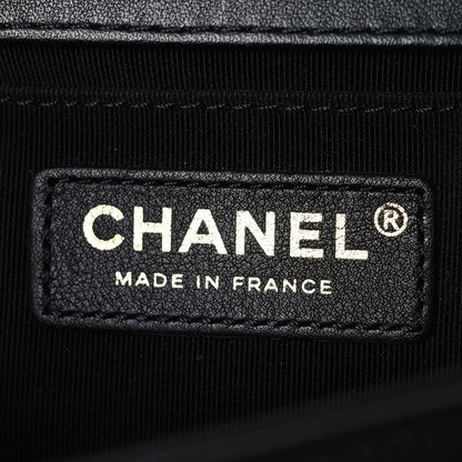 Chanel Lambskin Quilted Medium Chain Around Boy Flap Black 5 of 9