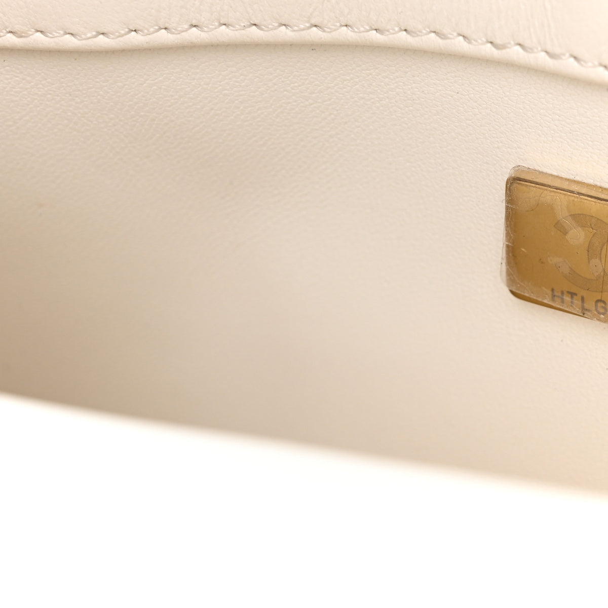 Sequin Mini Rectangular Flap White
