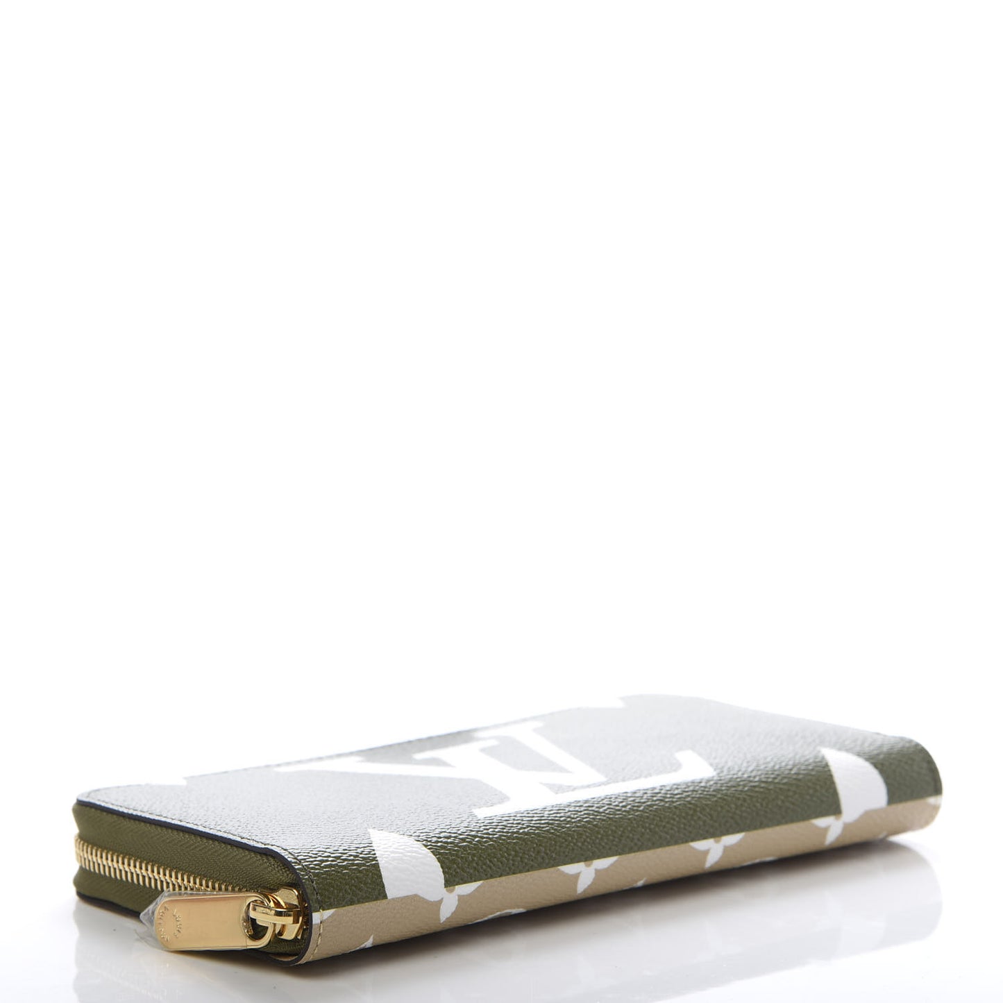 Monogram Giant Zippy Wallet Kaki White