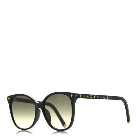 Acetate My Monogram Light Cat Eye Sunglasses Z1657E Black