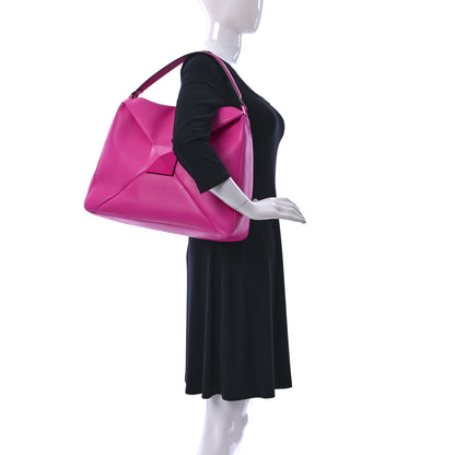 Valentino Garavani Nappa Lacquer Monochrome Maxi One Stud Hobo Pink PP 2 of 8