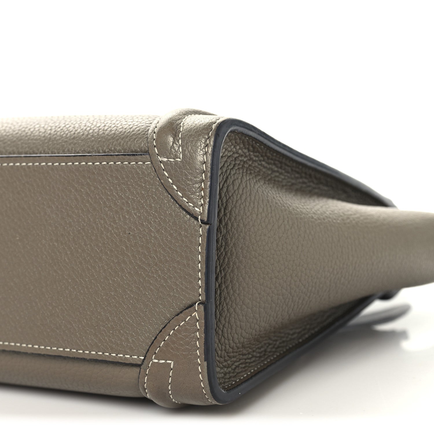 Celine Drummed Calfskin Nano Luggage Souris 9 of 12