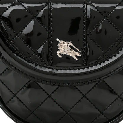Burberry Patent Calfskin Quilted Mini Crossbody Bag Black 9 of 11
