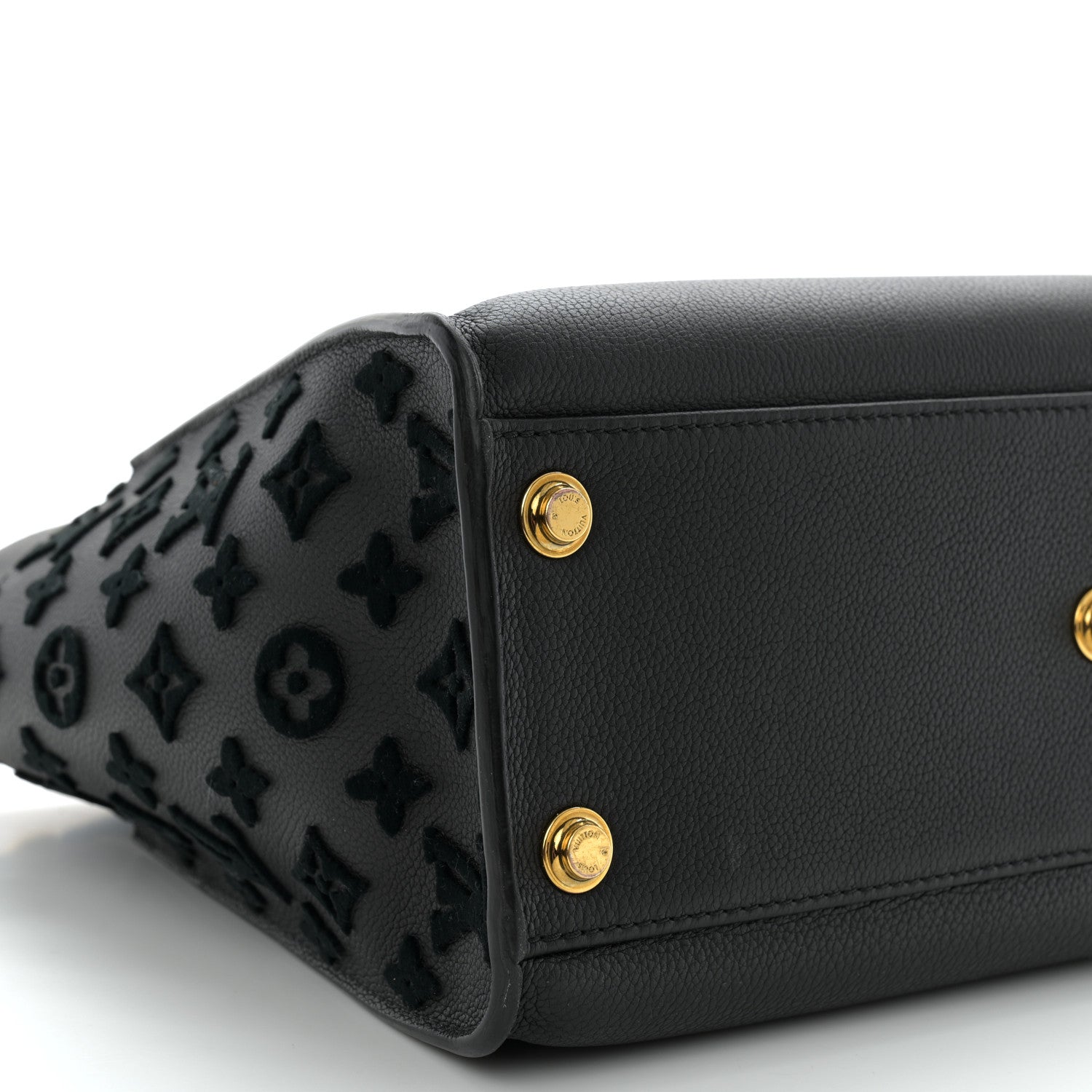 Louis Vuitton Calfskin Monogram Tufting On My Side Black 9 of 10