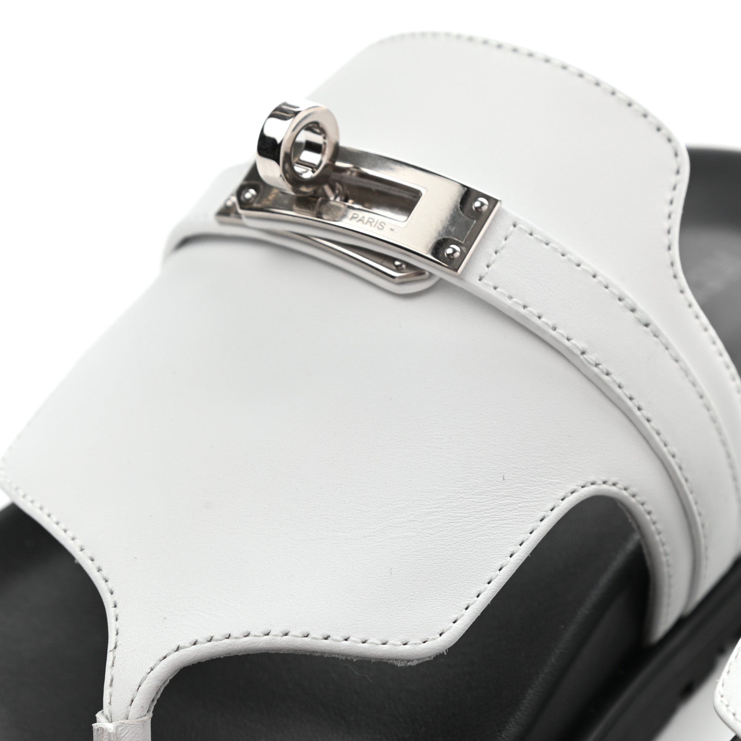 Hermes Calfskin Womens Empire Sandals 35 White 10 of 11
