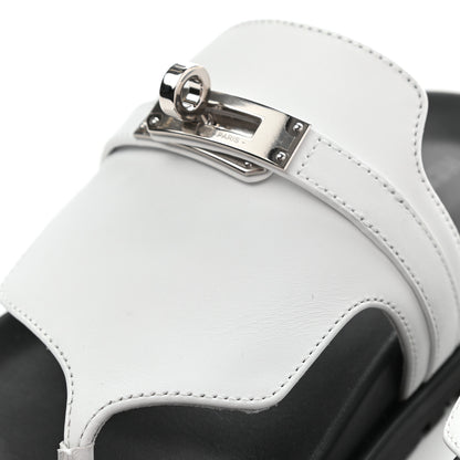 Hermes Calfskin Womens Empire Sandals 35 White 10 of 11