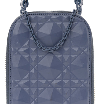 Christian Dior Calfskin Cannage Diamond Cannage Phone Holder Blue 7 of 10