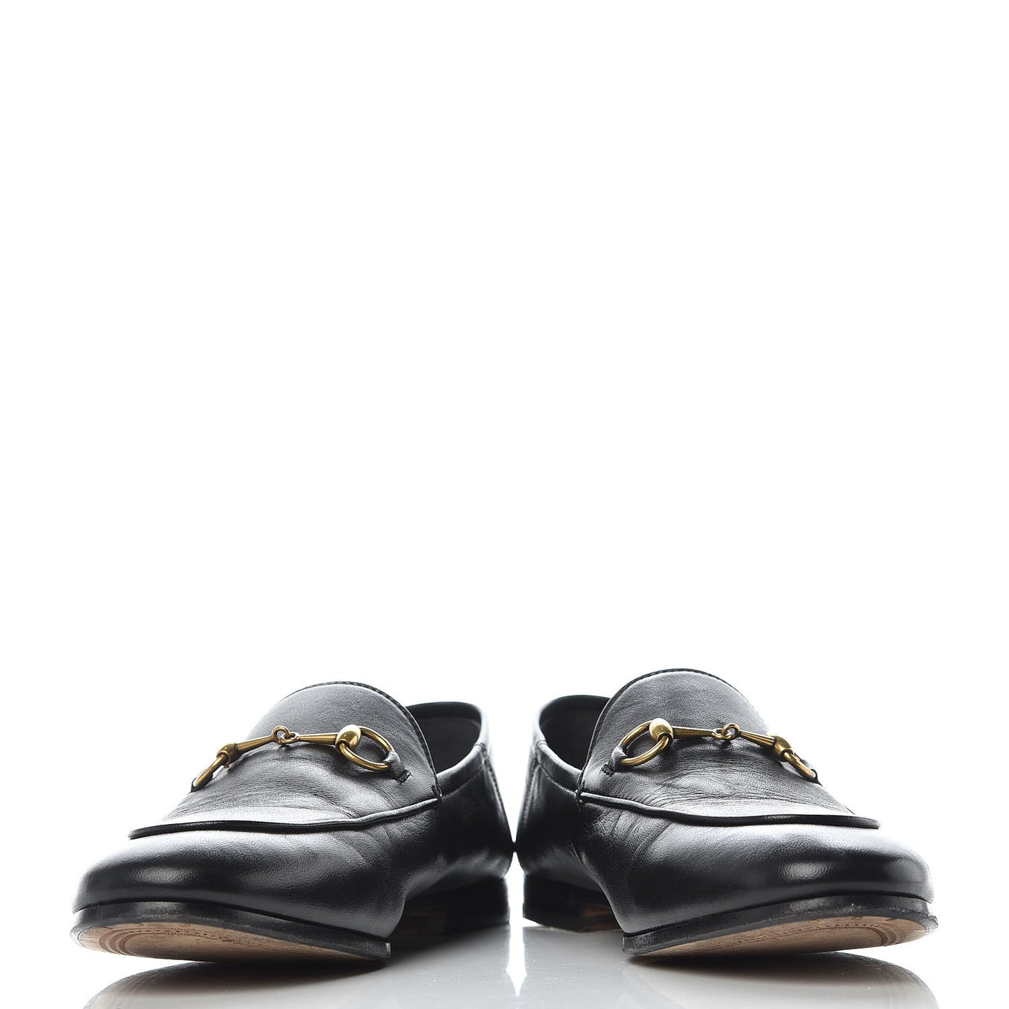 Lambskin Womens Brixton Horsebit Loafers 38.5 Black