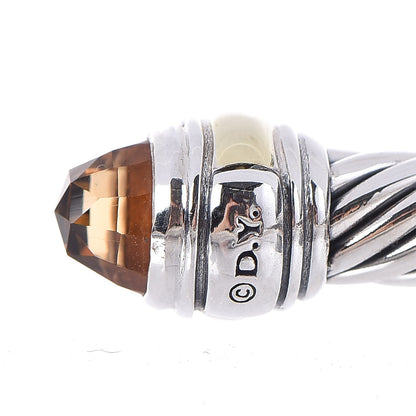 David Yurman Sterling Silver 14K Yellow Gold Citrine 5mm Cable Classics Bracelet M 6 of 6