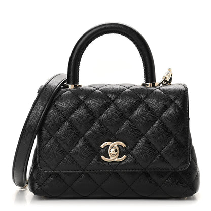 Chanel Caviar Quilted Extra Mini Coco Handle Flap Black 1 of 10