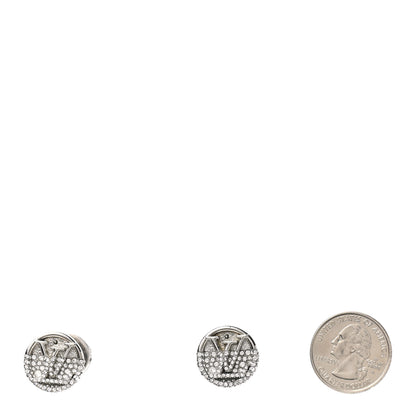 Louis Vuitton Crystal L To V Earrings Silver 2 of 4