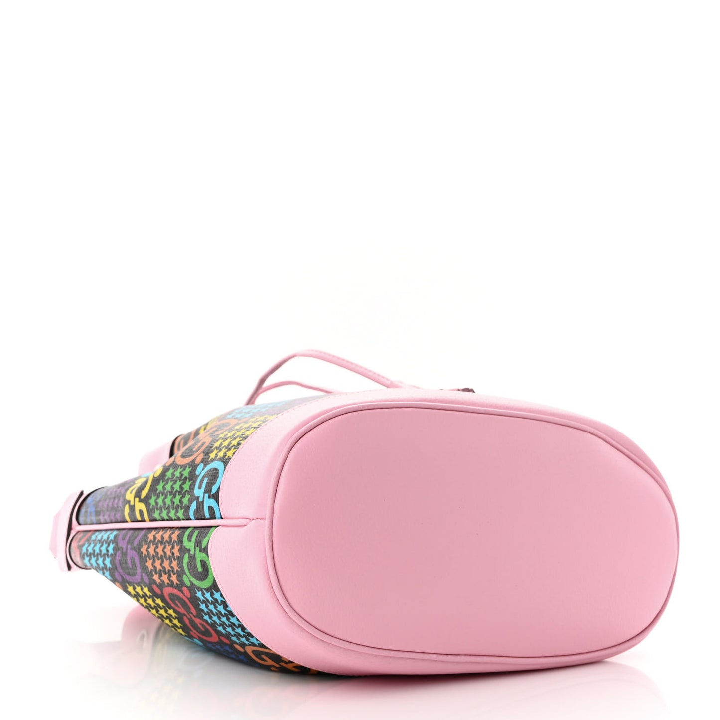 GG Supreme Monogram Psychedelic Bucket Bag Black Multicolor Sugar Pink