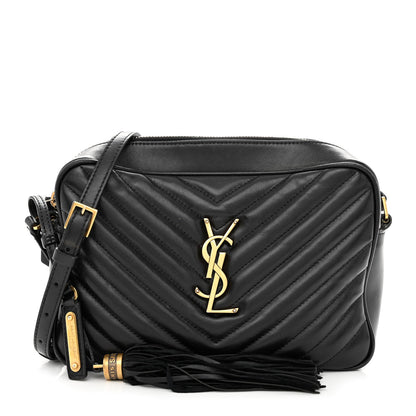 Saint Laurent Calfskin Matelasse Monogram Lou Camera Bag Black 1 of 15