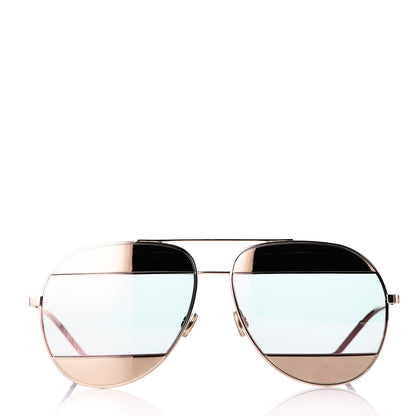 Christian Dior Split 1 Aviator Sunglasses Rose Gold 2 of 7