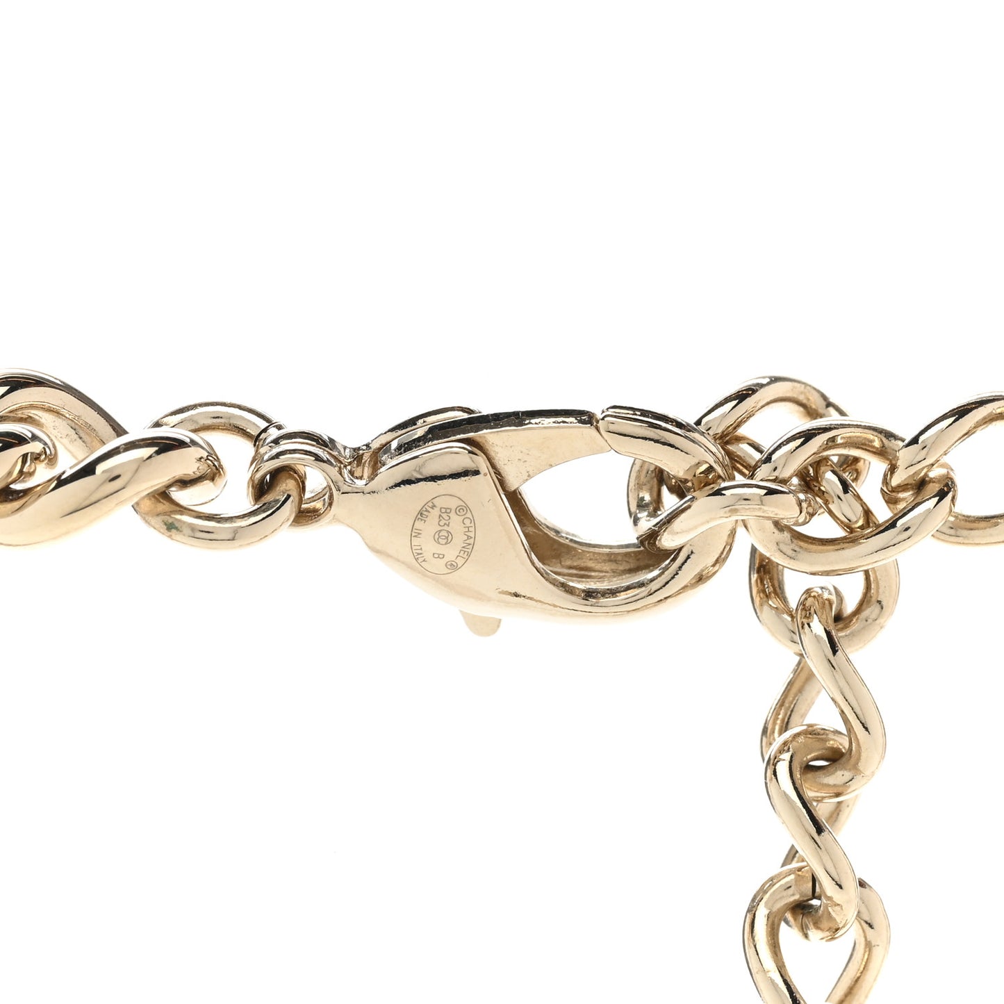 Metal Crystal Textured CC Star Chain Choker Necklace Gold