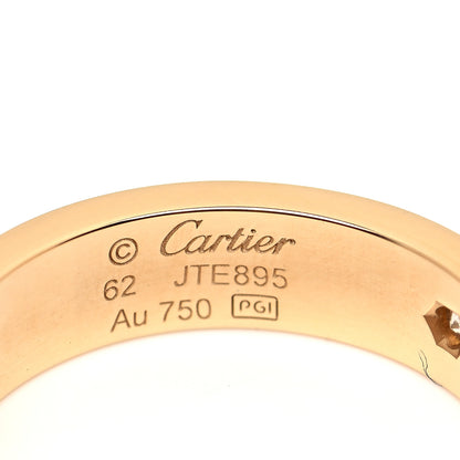 Cartier 18K Yellow Gold 3 Diamond 5.5mm LOVE Ring 62 10 4 of 5