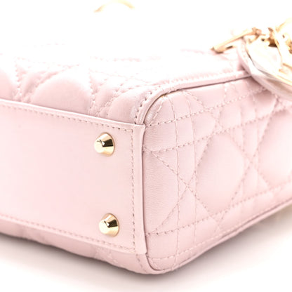 Christian Dior Metallic Lambskin Cannage Mini Lady Dior Lotus 9 of 9
