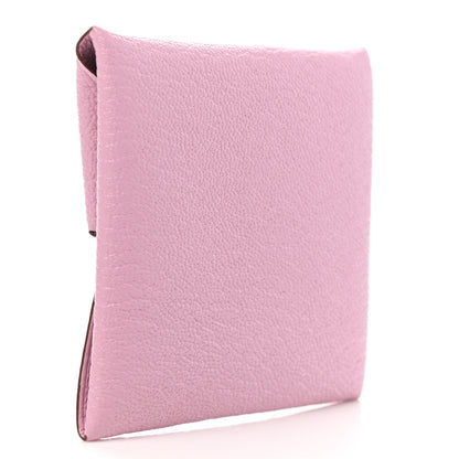 Hermes Chevre Mysore Bastia Coin Purse Mauve Sylvestre 3 of 8