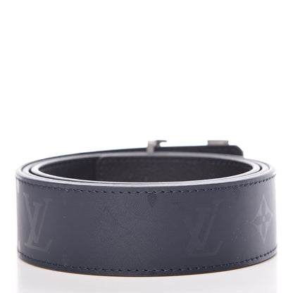 Louis Vuitton Calfskin Illusion Monogram 40mm LV Pyramide Belt 100 40 Navy Black 3 of 6