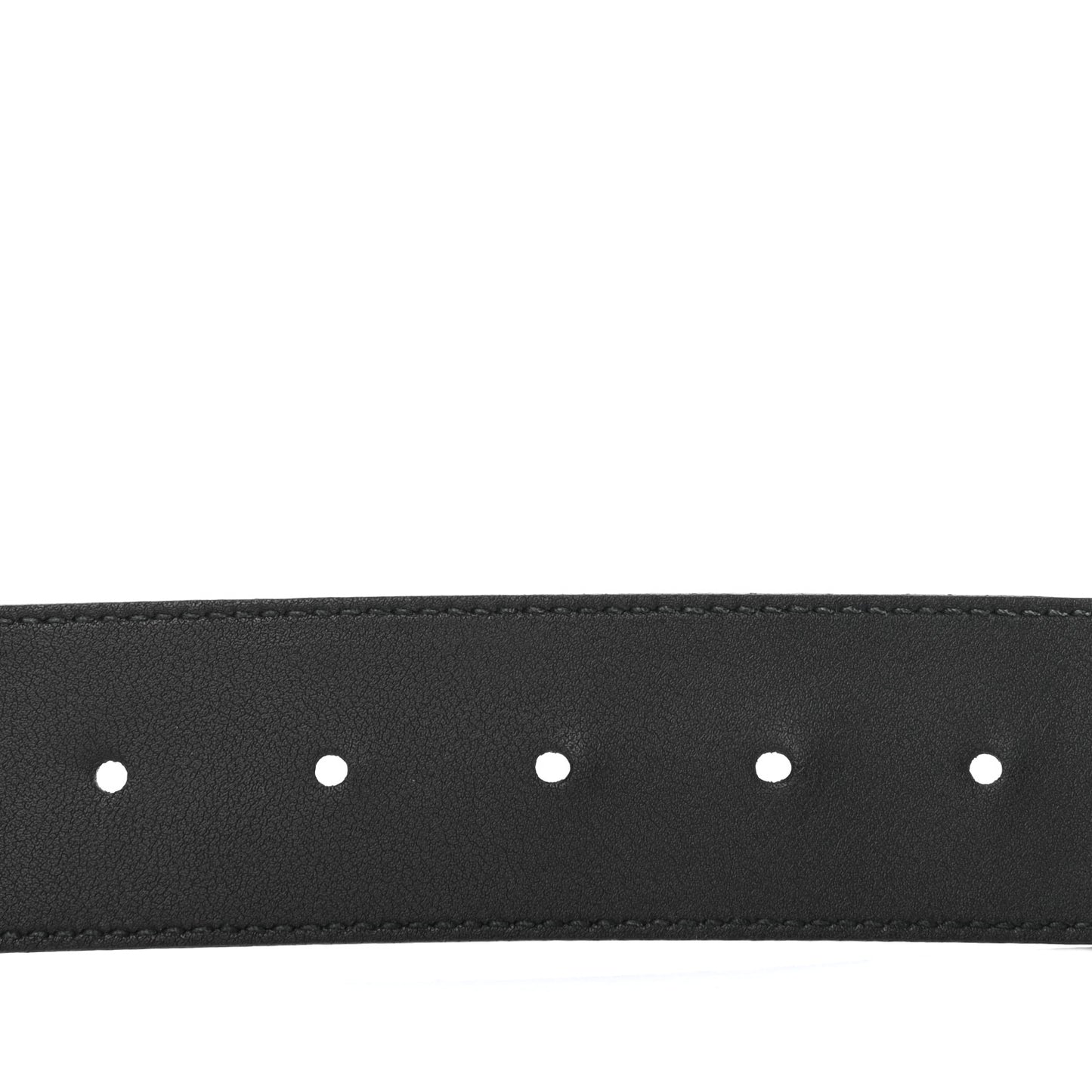 Textured Dollar Calfskin Nickel Double G 40mm Belt 80 32 Black