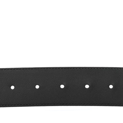 Gucci Textured Dollar Calfskin Nickel Double G 40mm Belt 80 32 Black 4 of 5