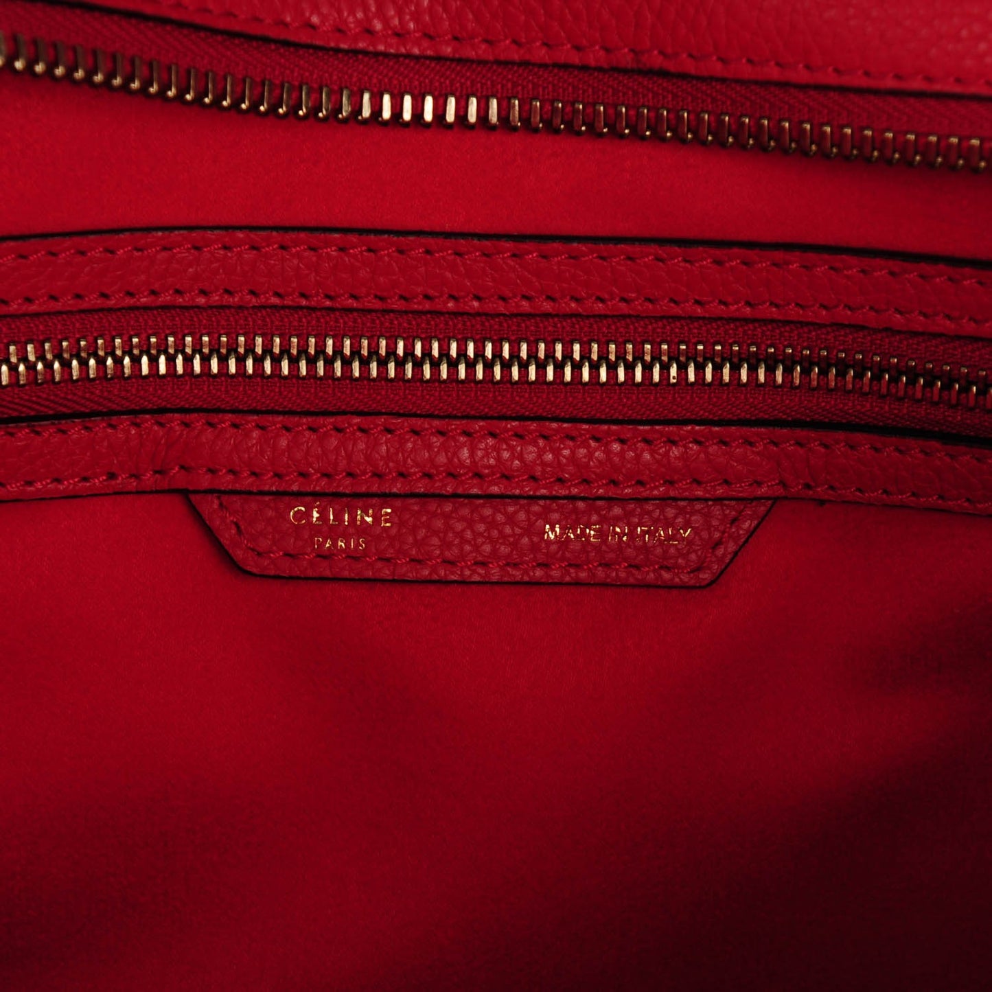 Drummed Calfskin Mini Luggage Coquelicot