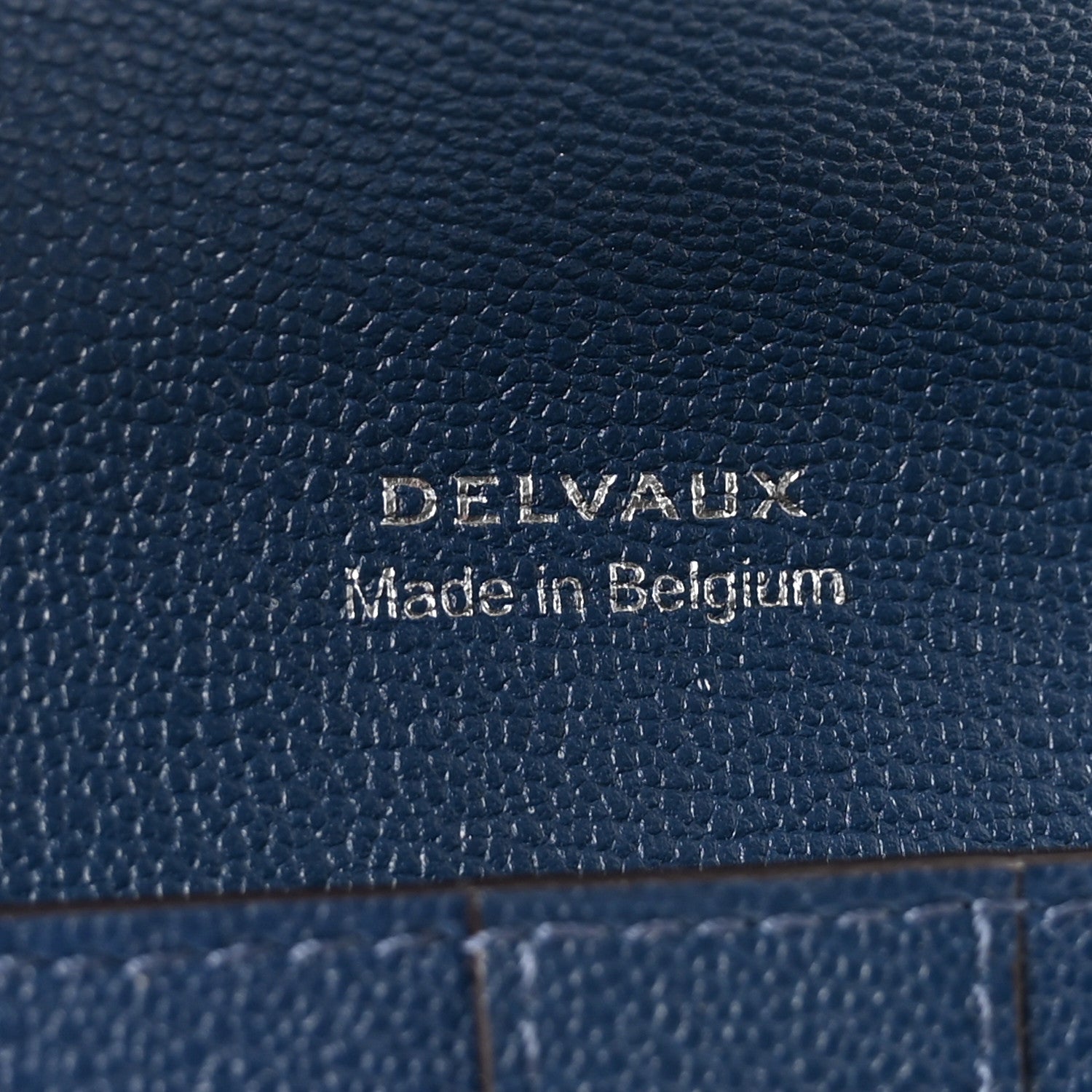 Delvaux Grained Calfskin Magic Brillant Card Holder Blue 6 of 7