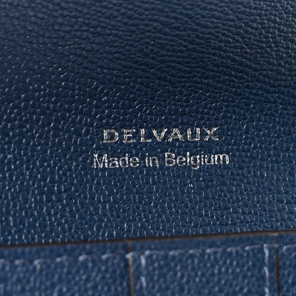 Delvaux Grained Calfskin Magic Brillant Card Holder Blue 6 of 7