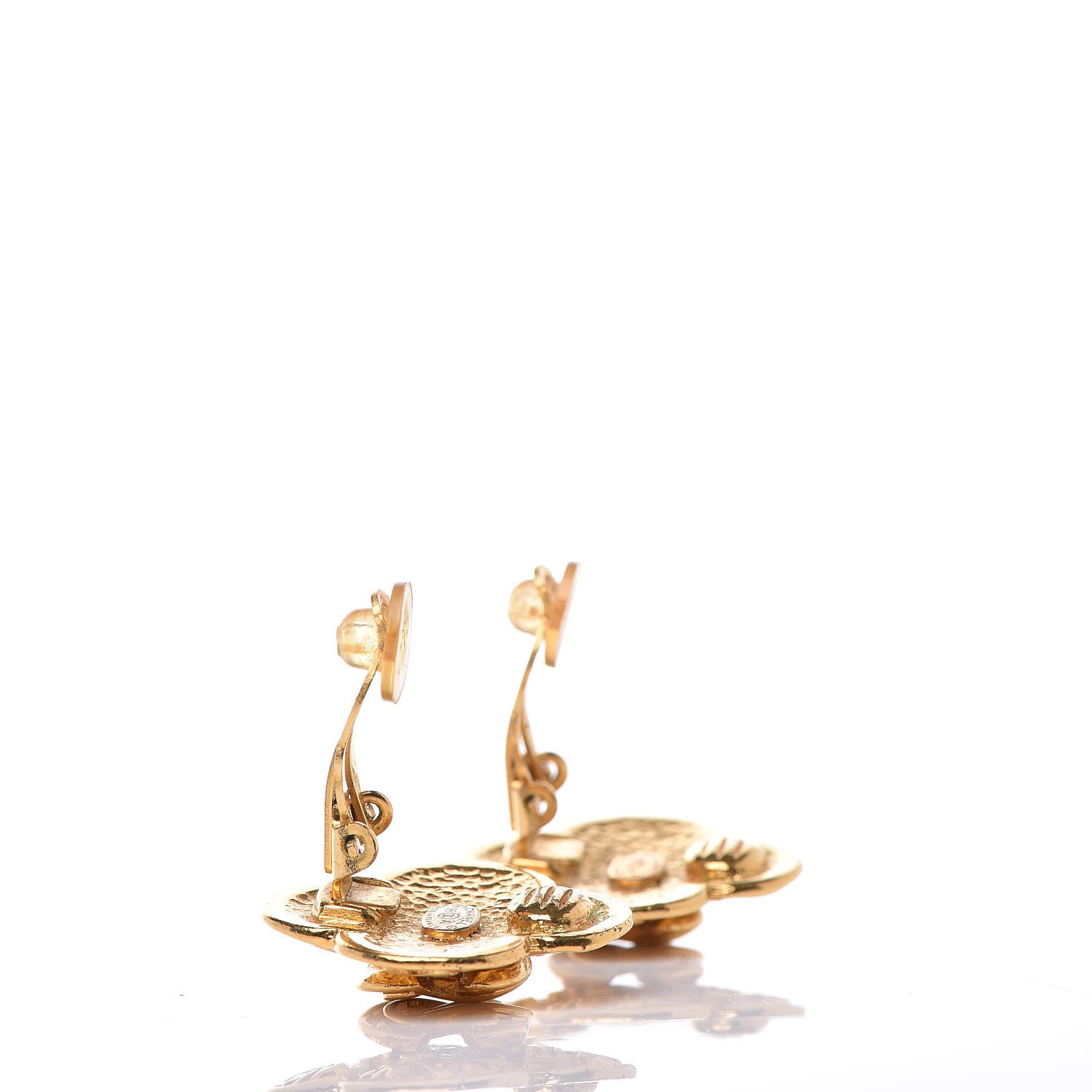 Chanel CC Clip On Earrings Gold 4 of 4