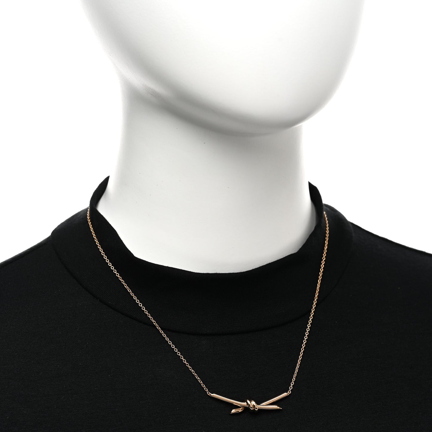 18K Rose Gold Knot Necklace