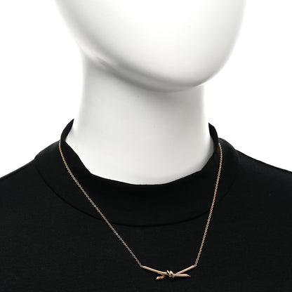 Tiffany 18K Rose Gold Knot Necklace 2 of 5