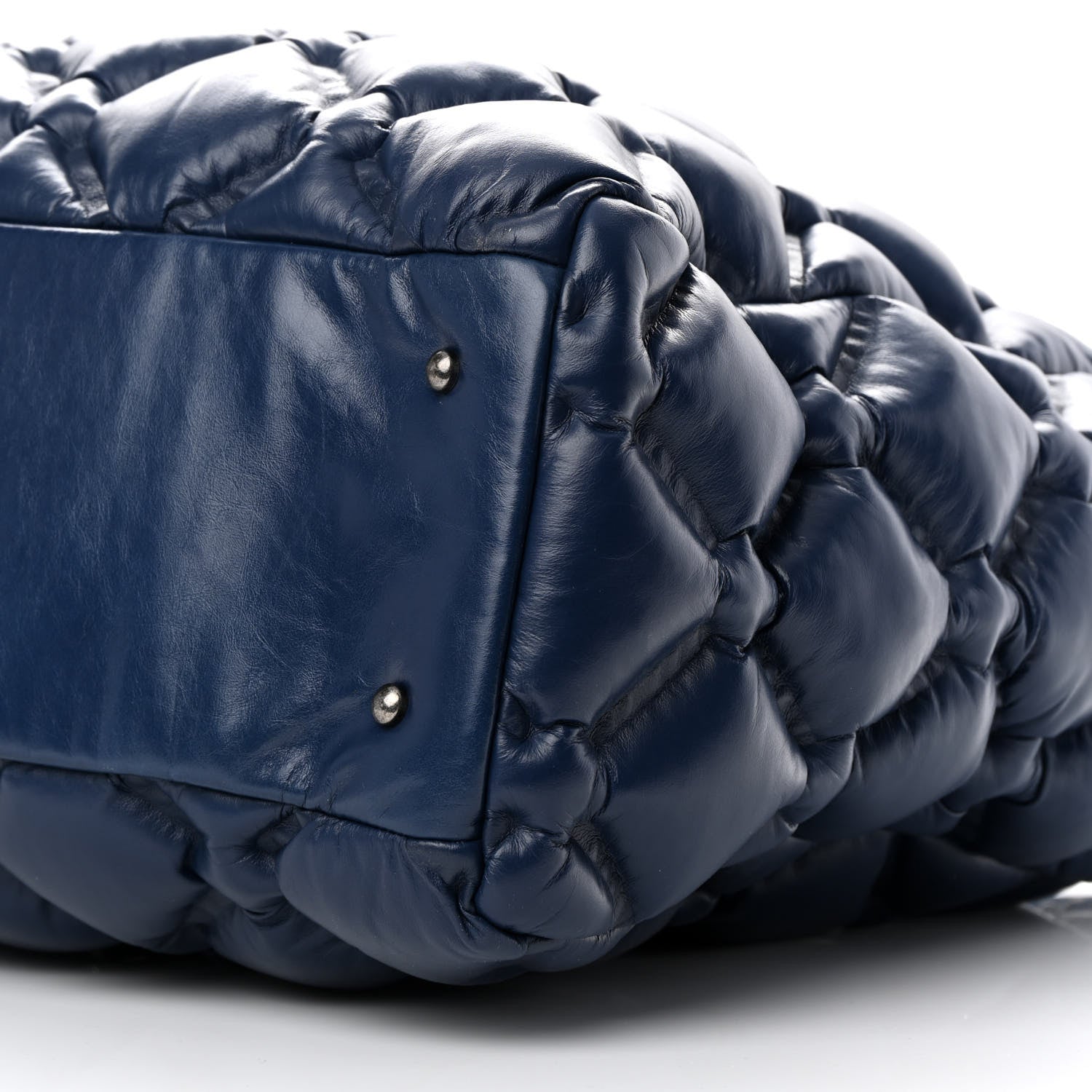 Chanel Calfskin Quilted Large Chesterfield Tote Navy 11 of 12