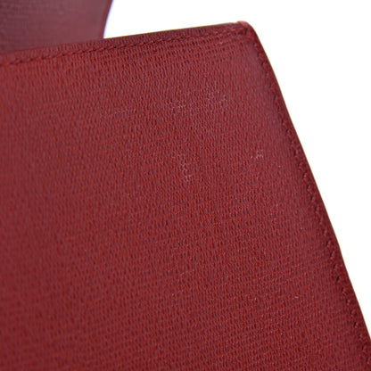Saint Laurent Textured Calfskin Classic Y Ligne Clutch Red 11 of 13