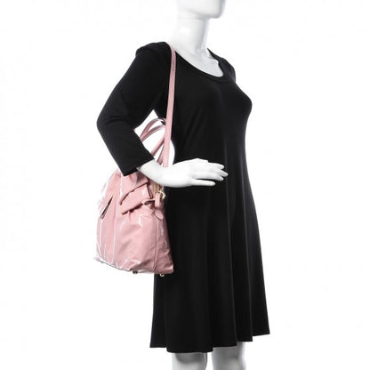 Valentino Garavani Patent Lacca Bow Dome Tote Pop Gardenia 3 of 11