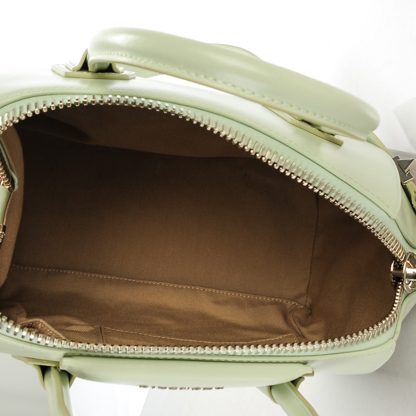 Shiny Lord Calfskin Small Antigona Aqua Green