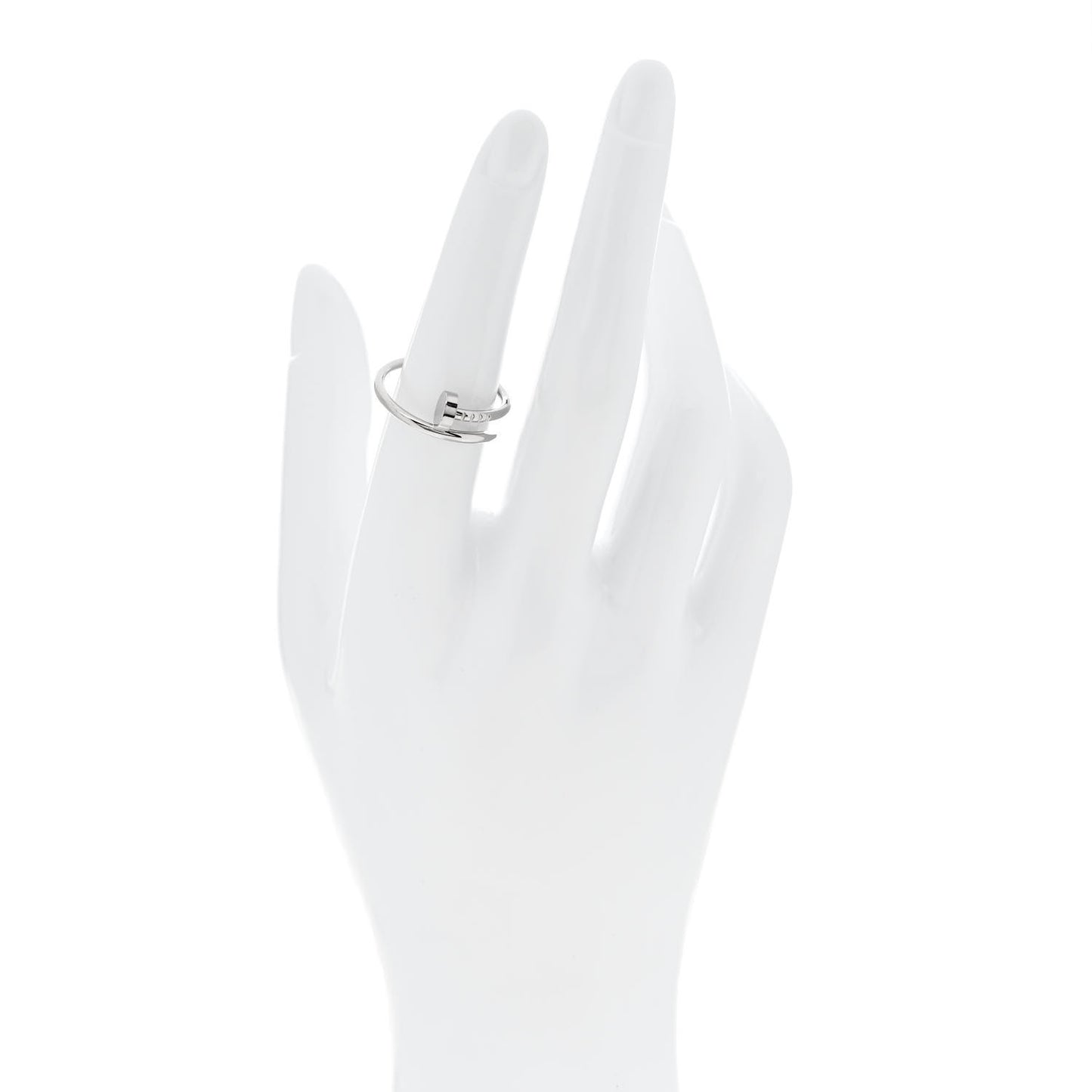 18K White Gold Small Juste Un Clou Ring 54 7