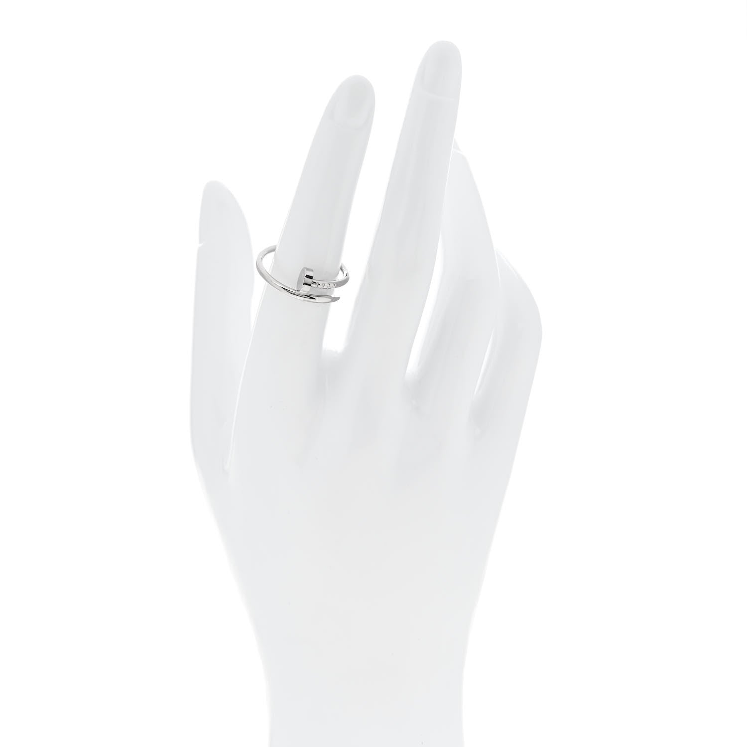 Cartier 18K White Gold Small Juste Un Clou Ring 54 7 2 of 6