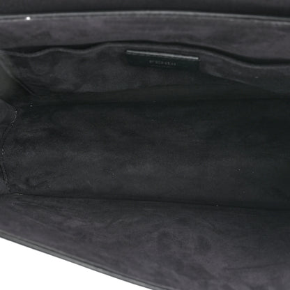 Fendi Vitello Century Velvet F is Fendi FF Kan I Shoulder Bag Black Tobacco 5 of 11