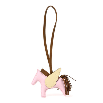Hermes Milo Lambskin Grigri Rodeo Pegase Horse Bag Charm PM Rose Darling Kraft June Milton 1 of 4