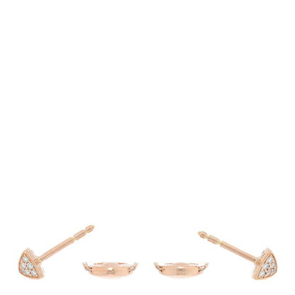 Hermes 18K Rose Gold Diamond Clou d'H Stud Earrings 3 of 5