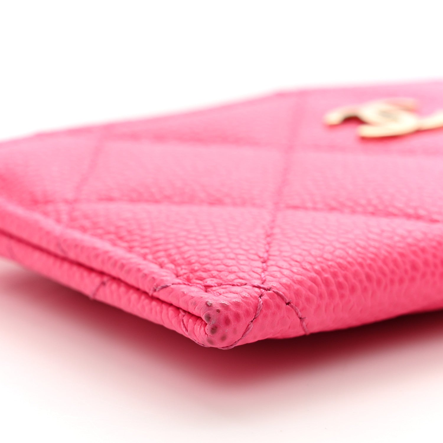 Chanel Caviar Quilted Card Holder Dark Pink 9 of 10