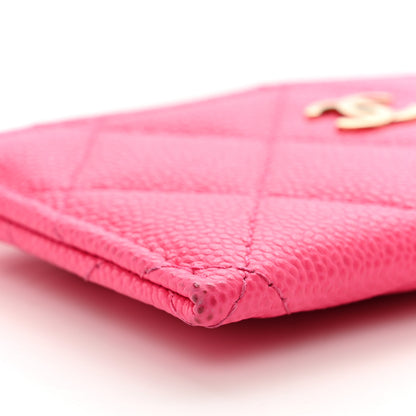 Chanel Caviar Quilted Card Holder Dark Pink 9 of 10